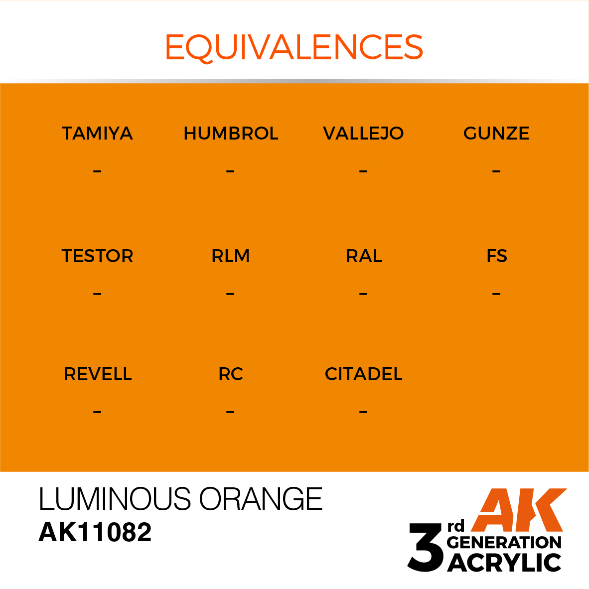 AK11082 Luminous Orange (3rd-Generation) (17mL)
