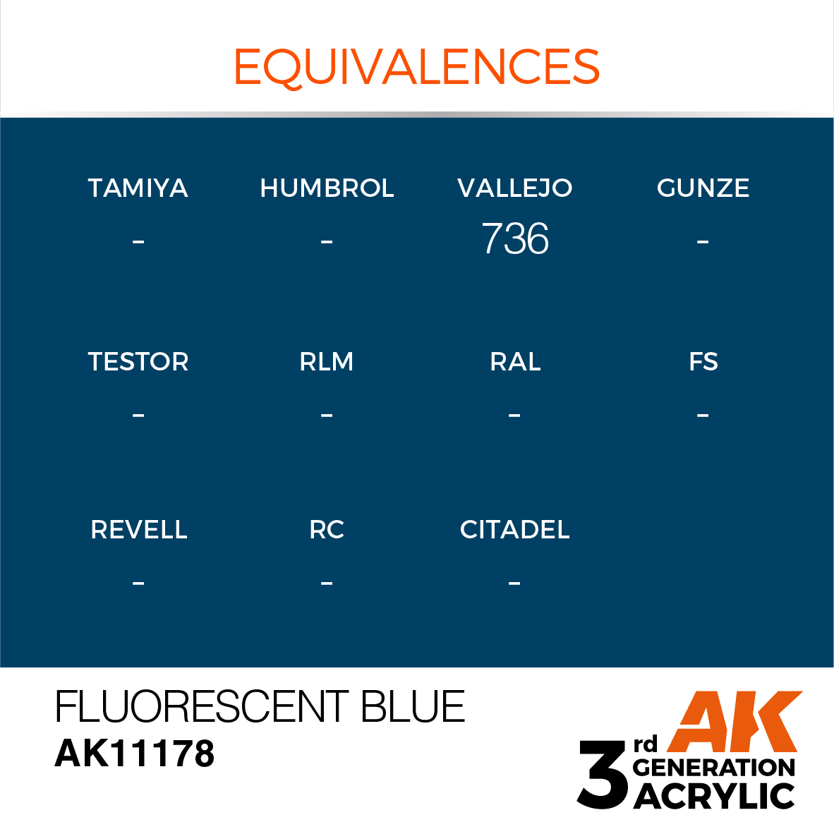 AK11178 Fluorescent Blue (3rd-Generation) (17mL)