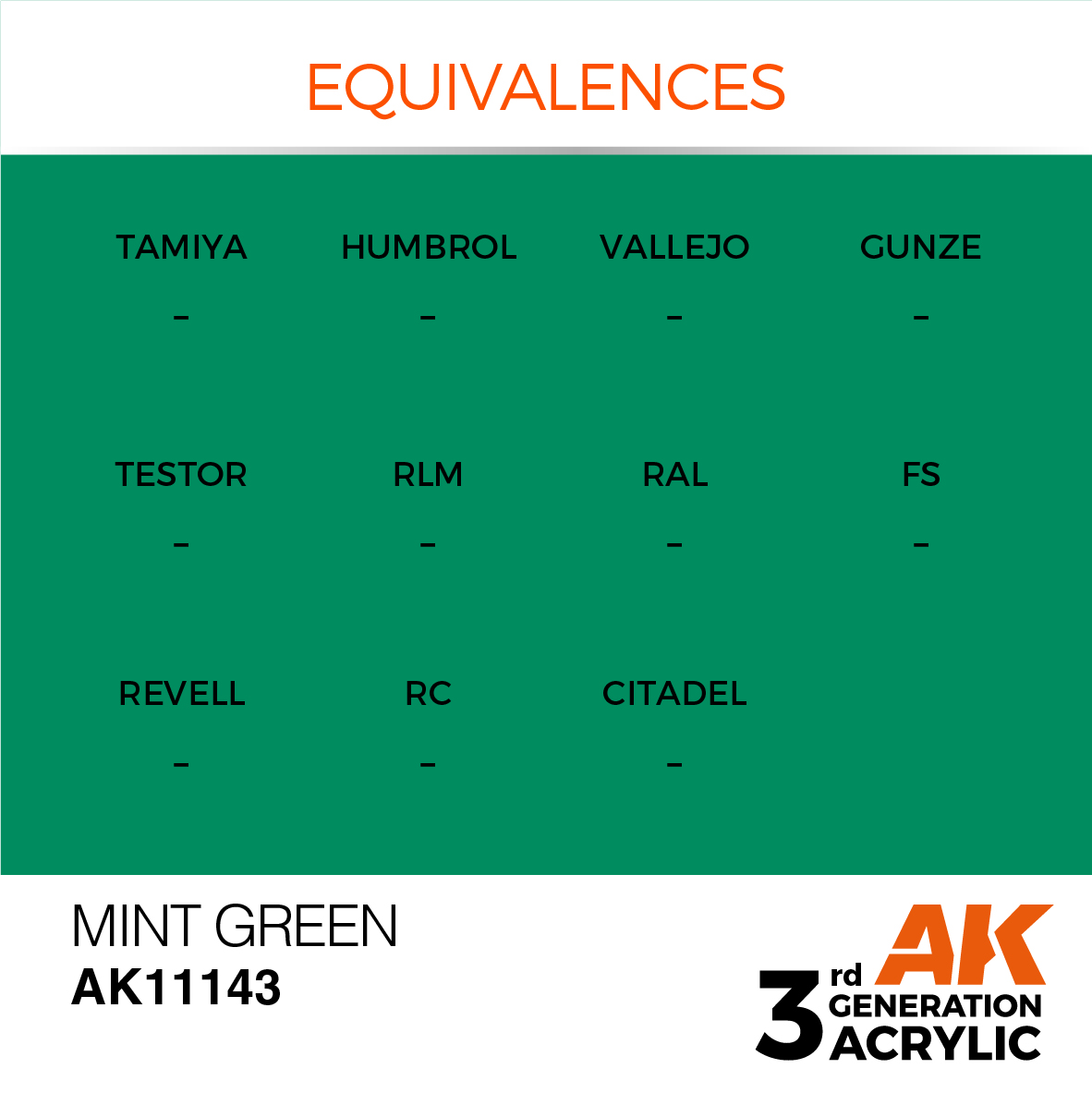 AK11143 Mint Green (3rd-Generation) (17mL)