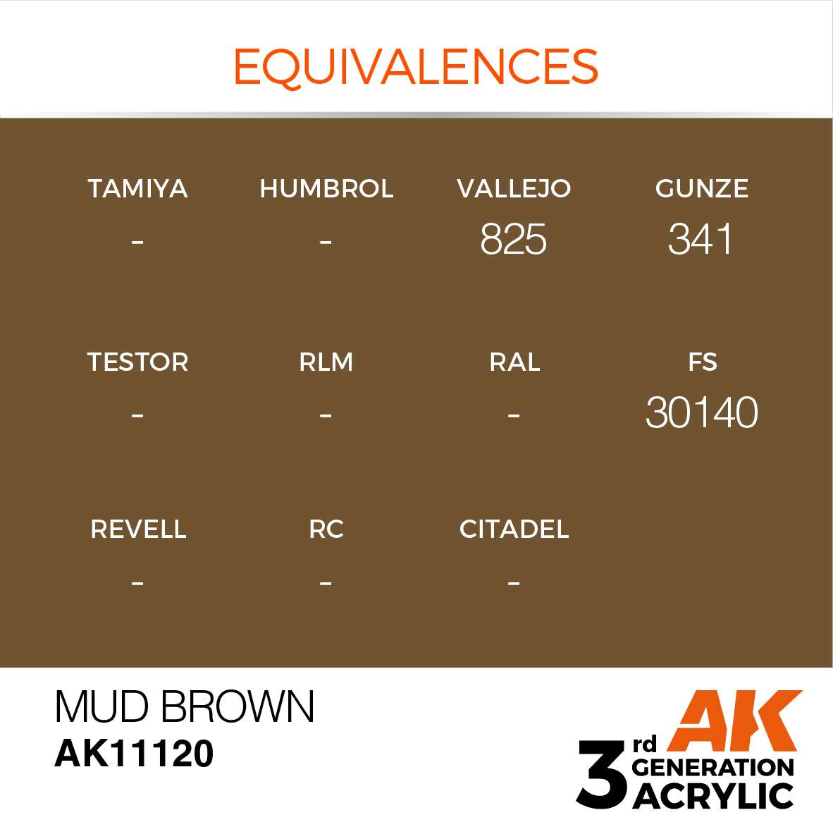 AK11120 Mud Brown (3rd-Generation) (17mL)