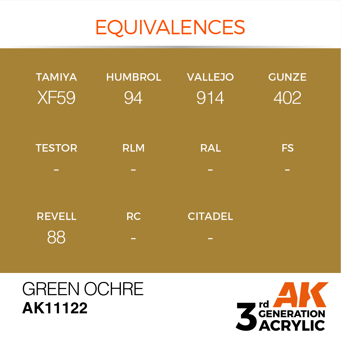 AK11122 Green Ocher (3rd-Generation) (17mL)