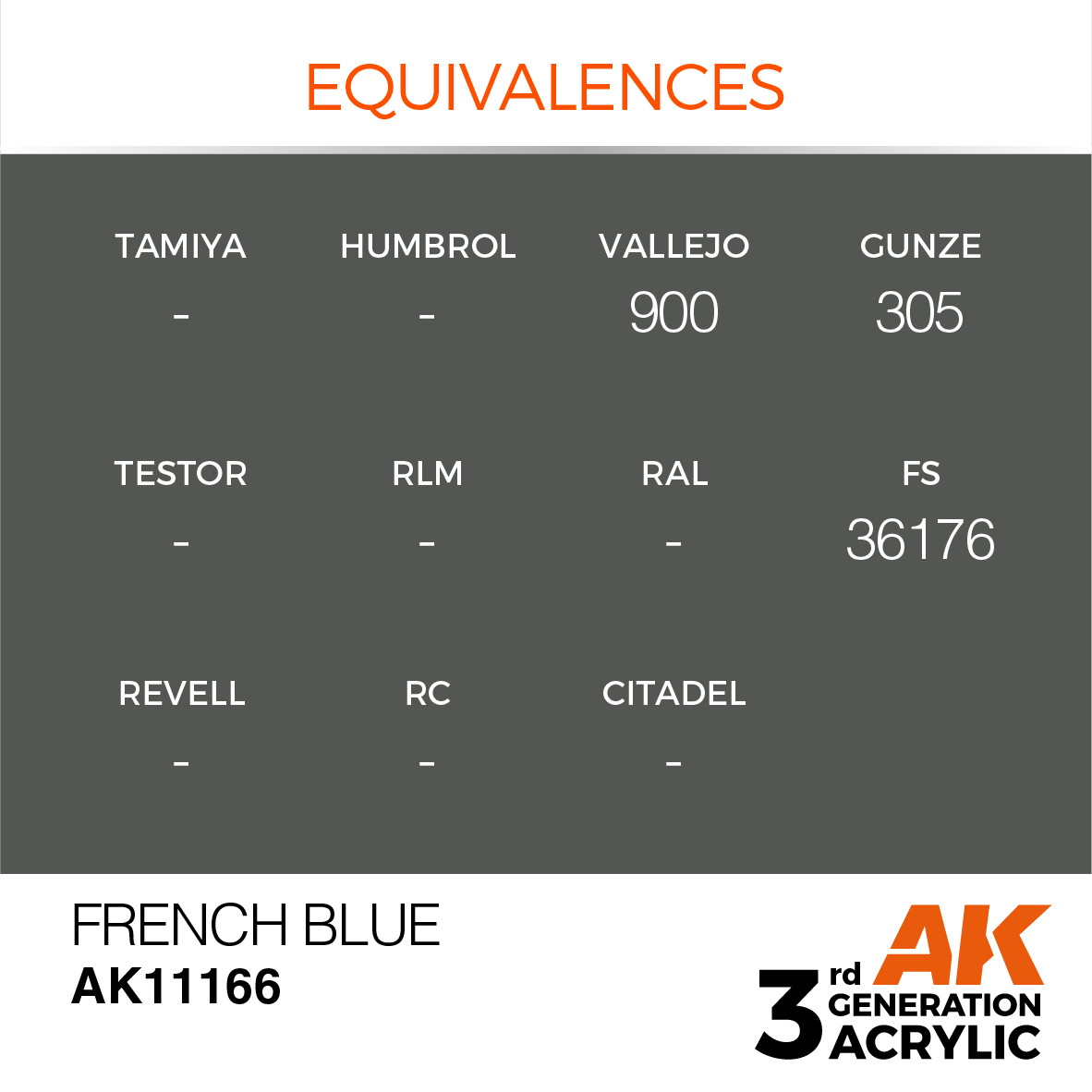 AK11166 French Blue (3rd-Generation) (17mL)