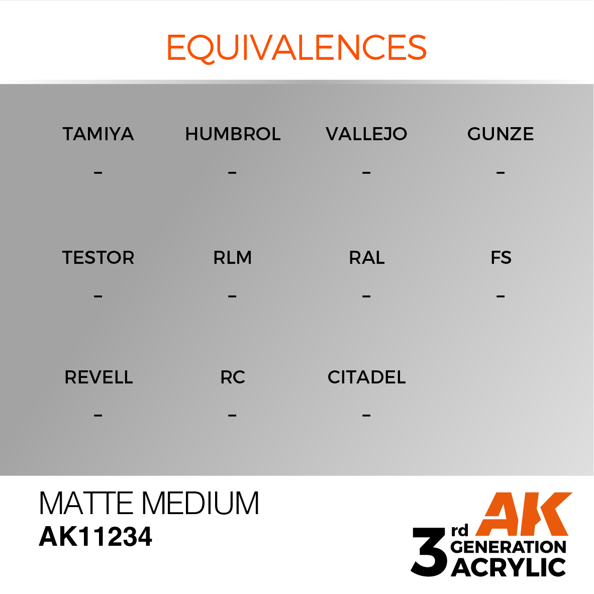 AK11234 Matte Medium (3rd-Generation) (17mL)
