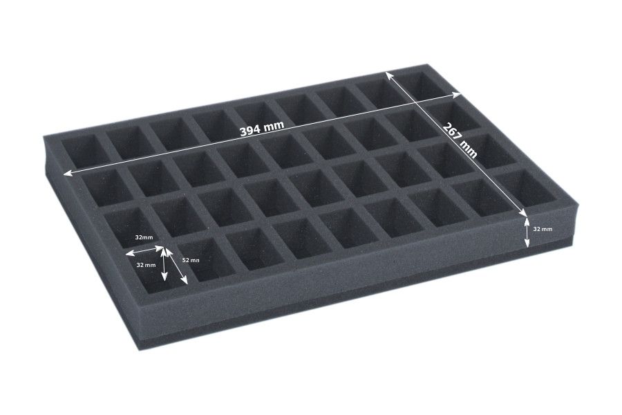 Standard Box for 36 miniatures on 32 mm bases [SAFE-ST-36M]