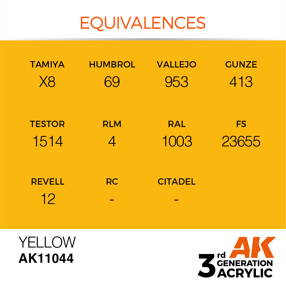 AK11044 Yellow (3rd-Generation) (17mL)