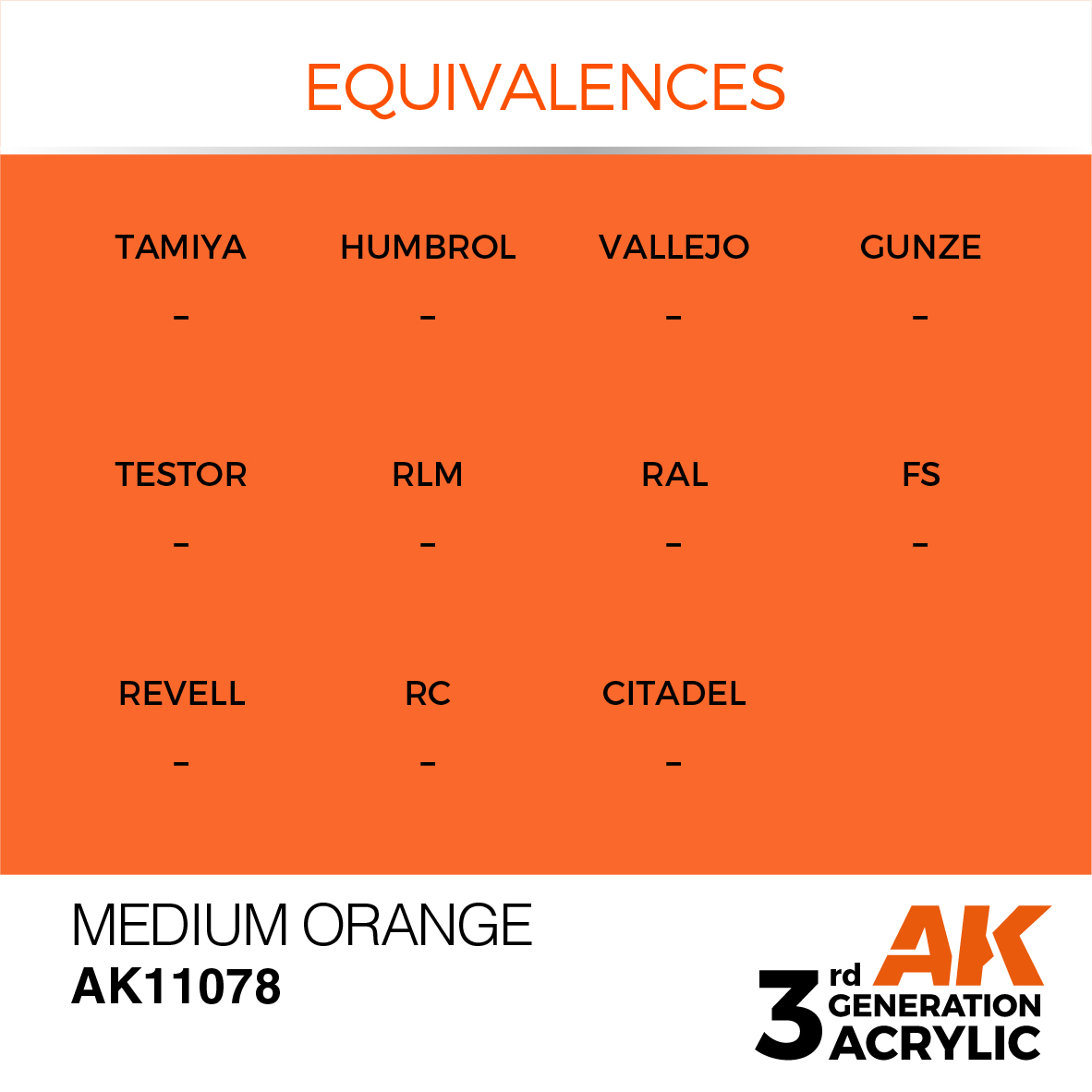 AK11078 Medium Orange (3rd-Generation) (17mL)