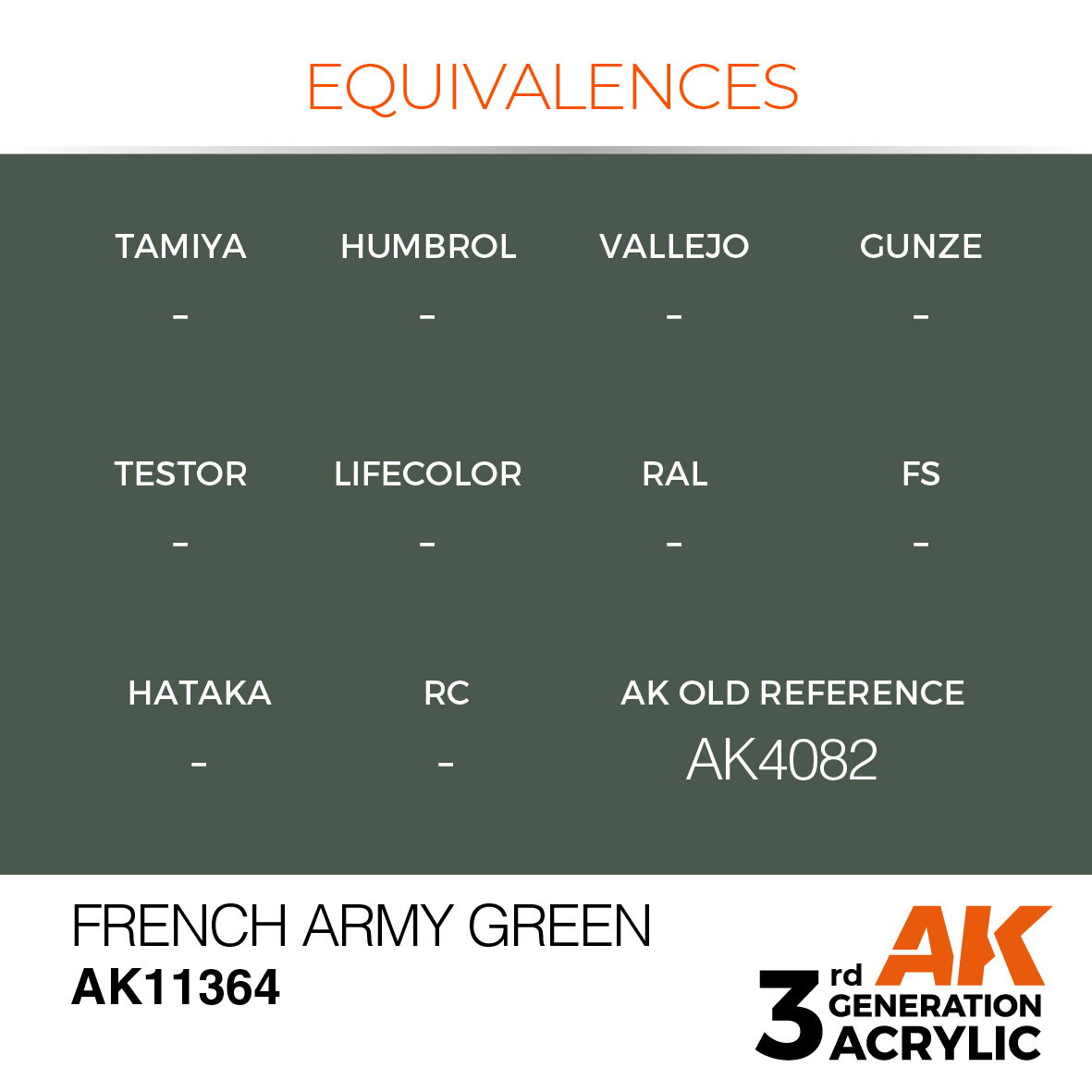 AK11364 French Army Green