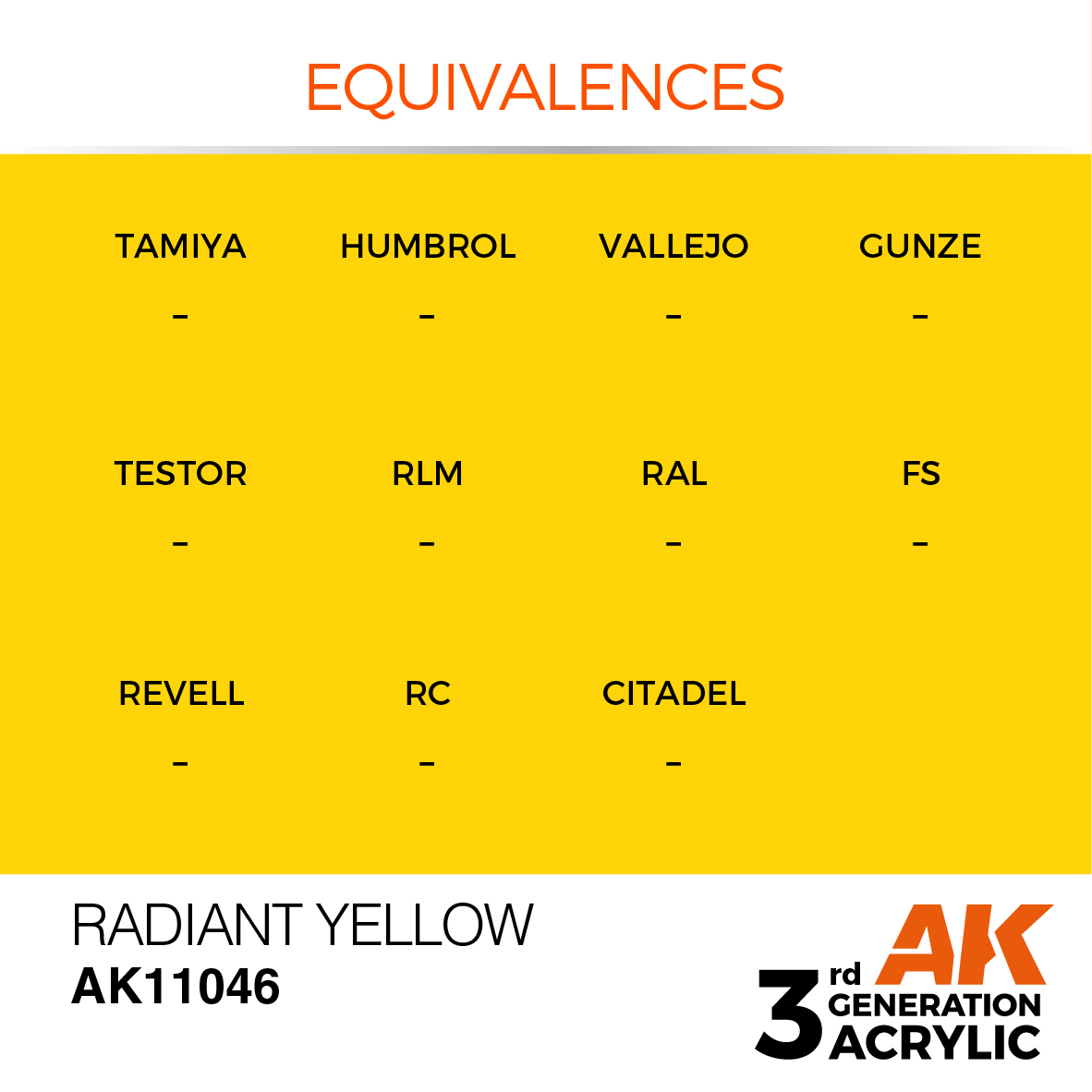 AK11046 Radiant Yellow (3rd-Generation) (17mL)