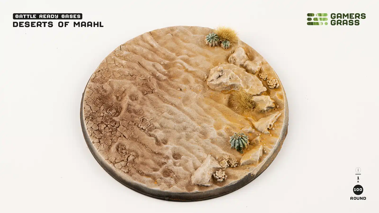 Deserts of Maahl Bases - Round 100mm (x1)