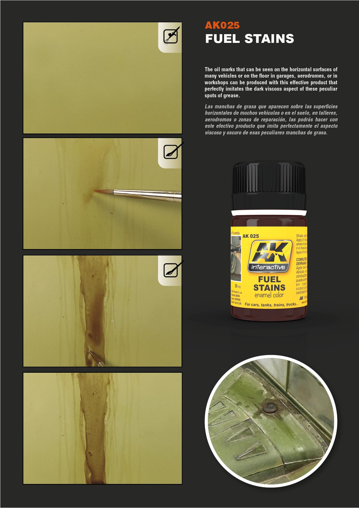 AK025 Fuel Stains