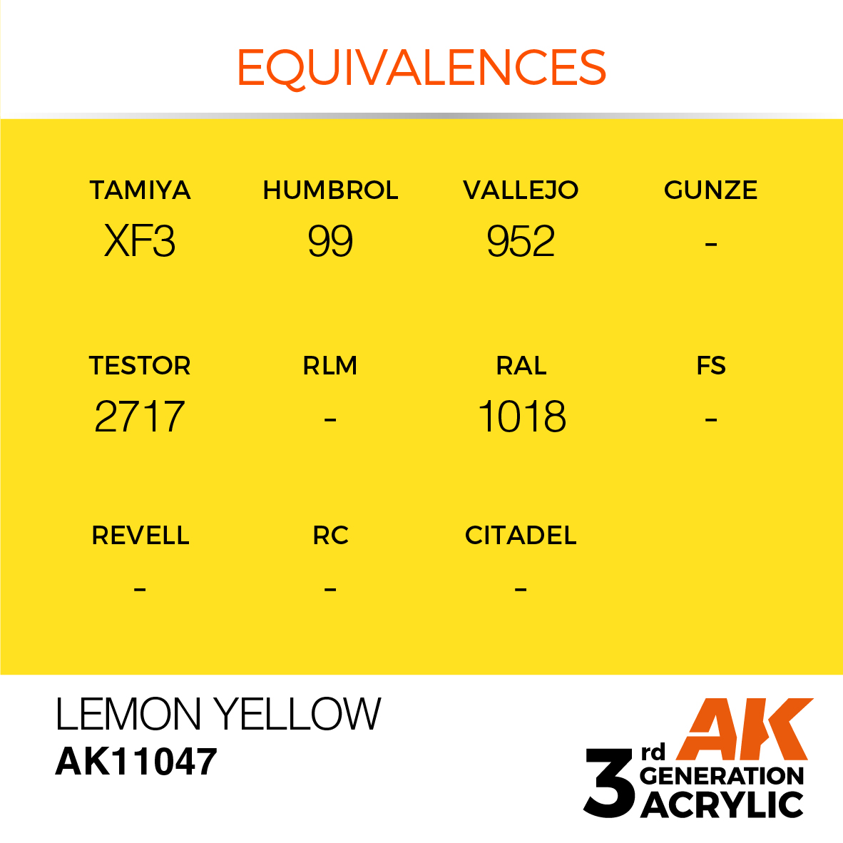 AK11047 Lemon Yellow (3rd-Generation) (17mL)