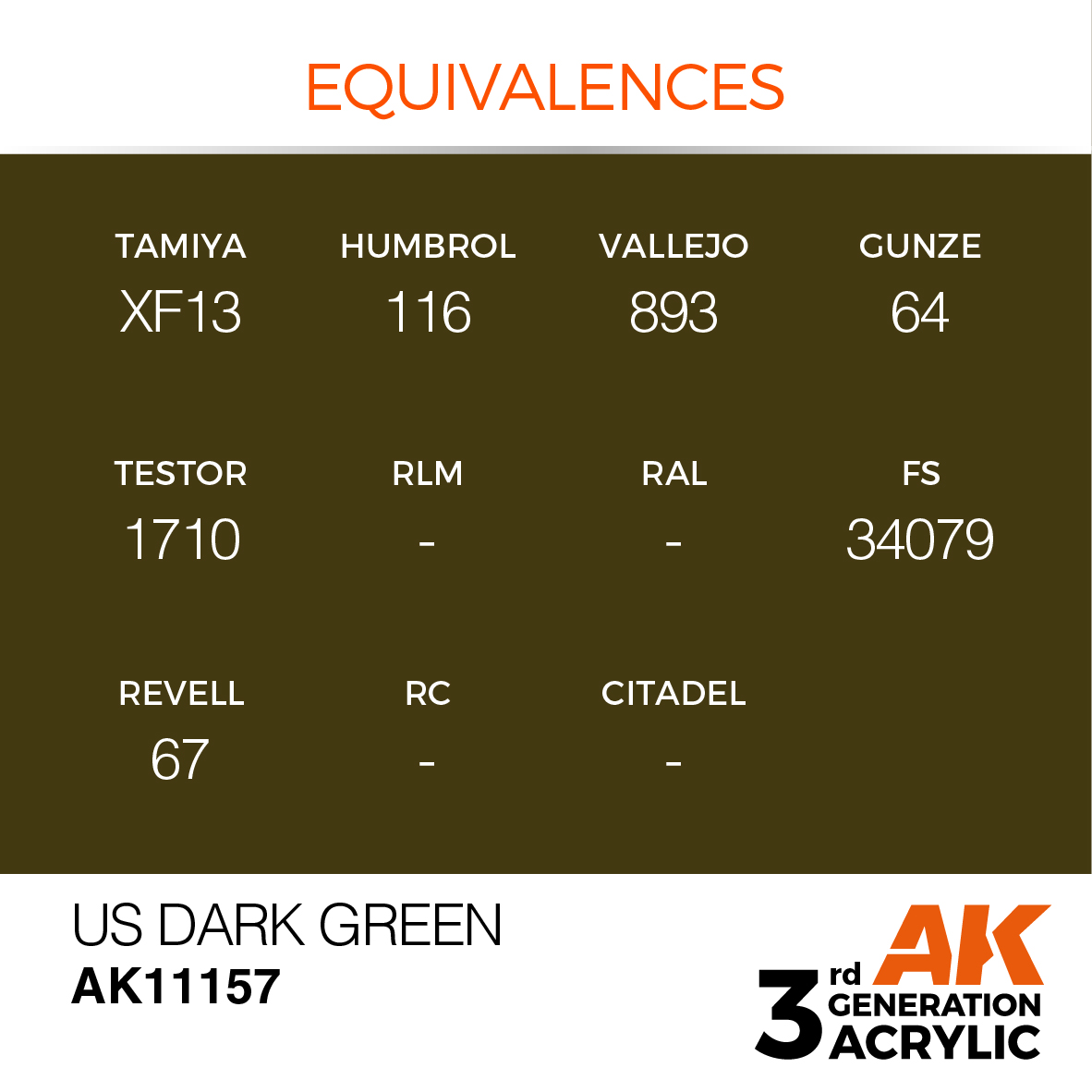 AK11157 US Dark Green (3rd-Generation) (17mL)