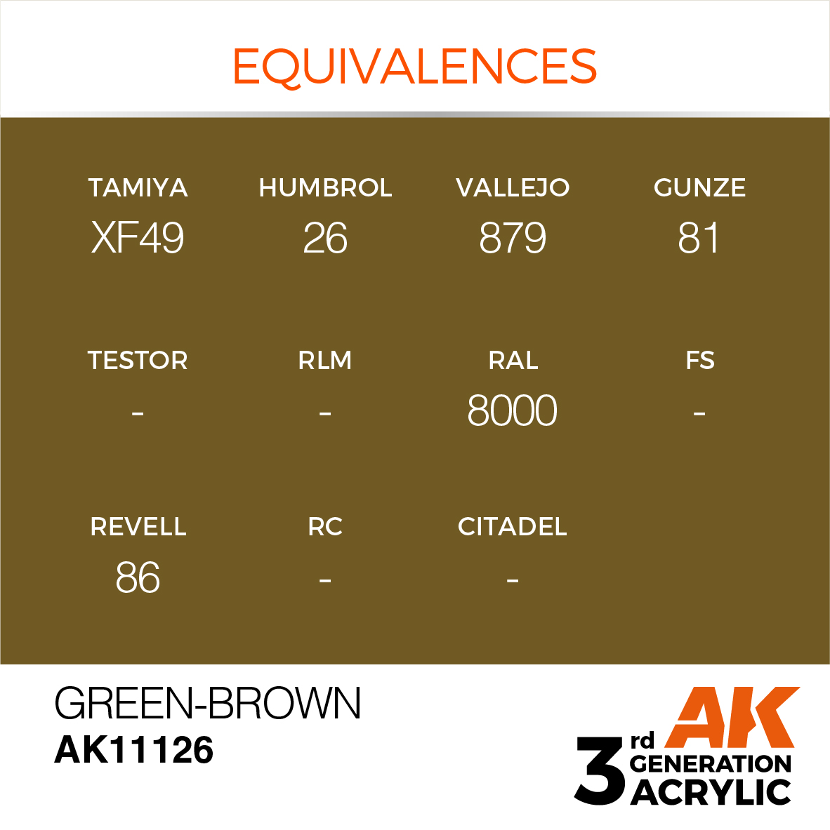 AK11126 Green Brown (3rd-Generation) (17mL)
