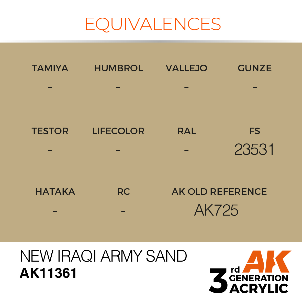 AK11361 New Iraqi Army Sand