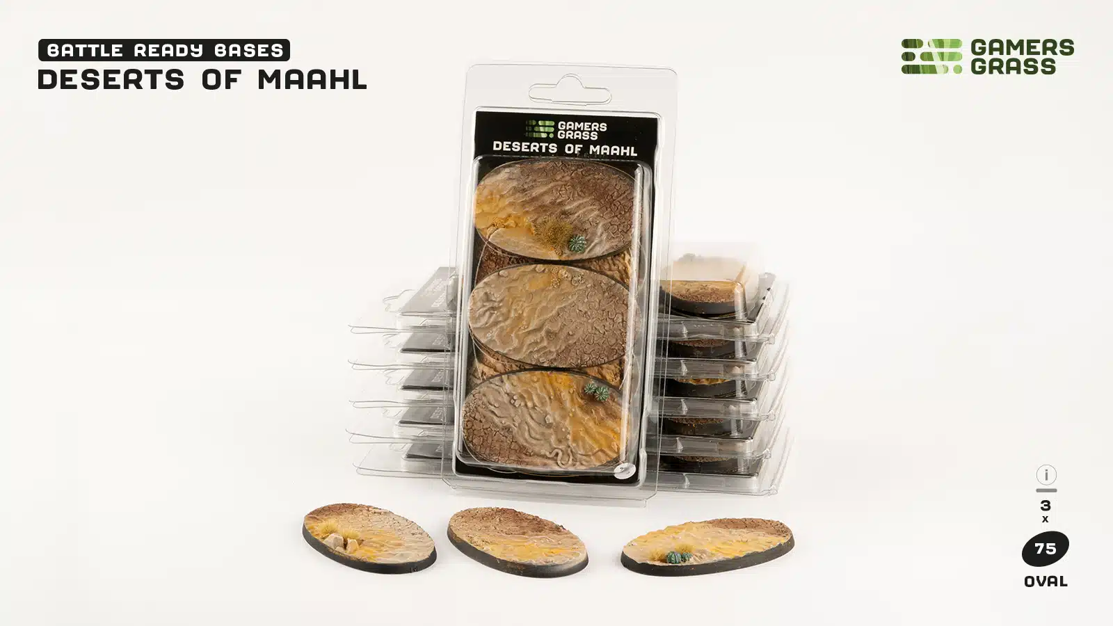 Deserts of Maahl Bases - Oval 75mm (x3)