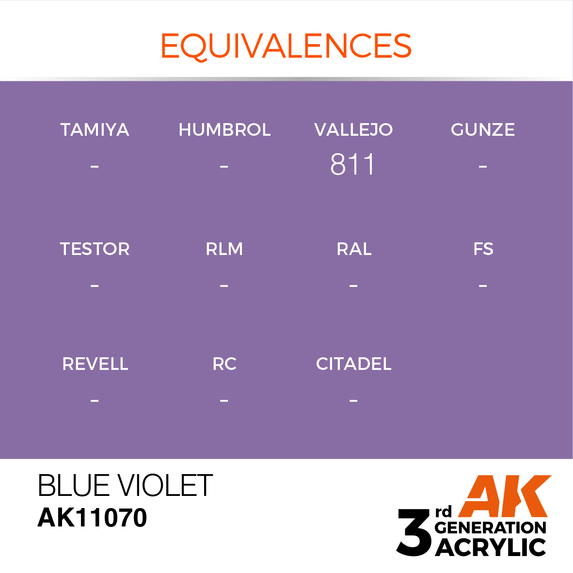 AK11070 Blue Violet (3rd-Generation) (17mL)