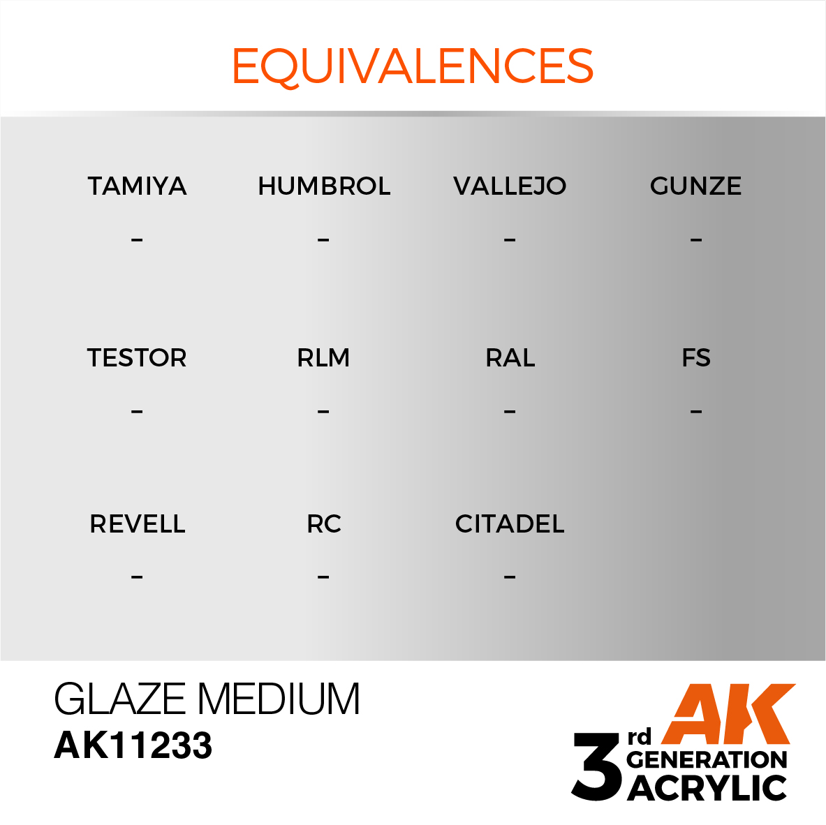AK11233 Glaze Medium (3rd-Generation) (17mL)