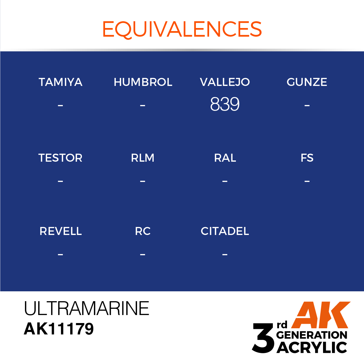 AK11179 Ultramarine (3rd-Generation) (17mL)