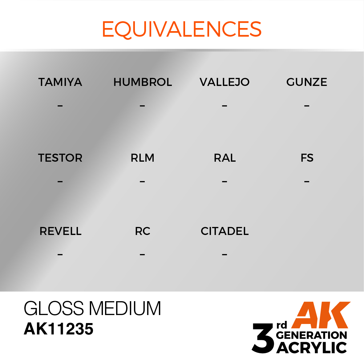 AK11235 Gloss Medium (3rd-Generation) (17mL)