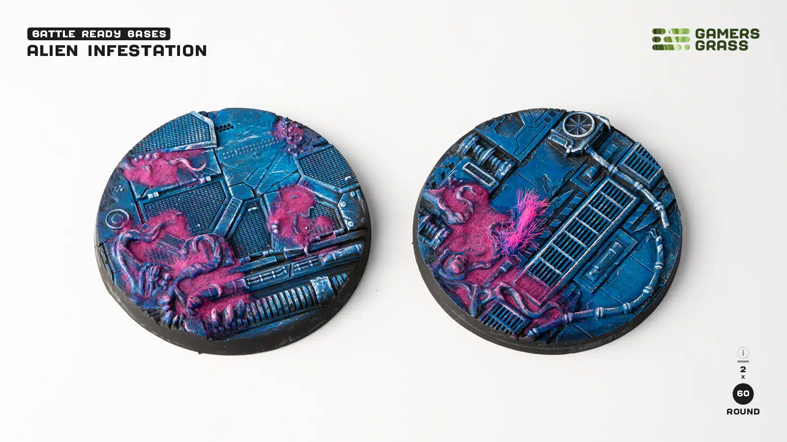 Alien Infestation Bases - Round 60mm (x2)