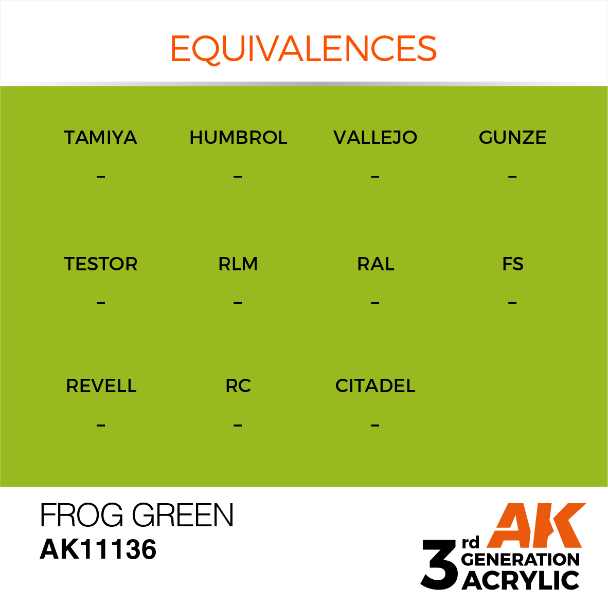 AK11136 Frog Green (3rd-Generation) (17mL)