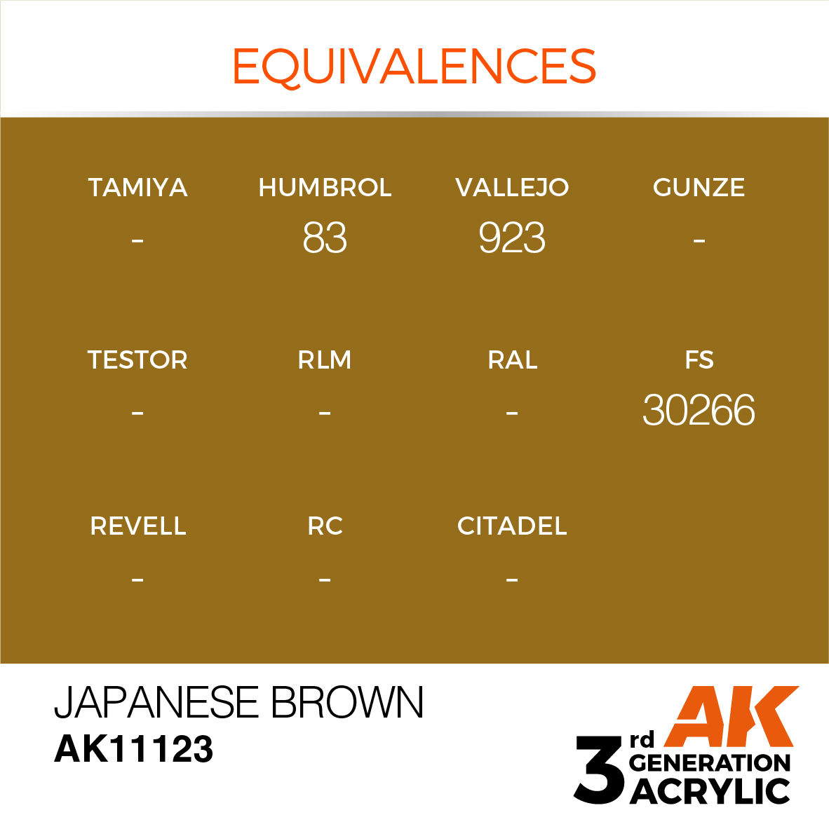 AK11123 Japanese Uniform-Brown (3rd-Generation) (17mL)