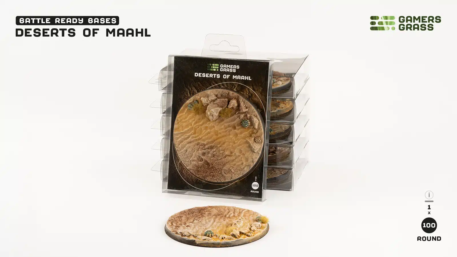 Deserts of Maahl Bases - Round 100mm (x1)