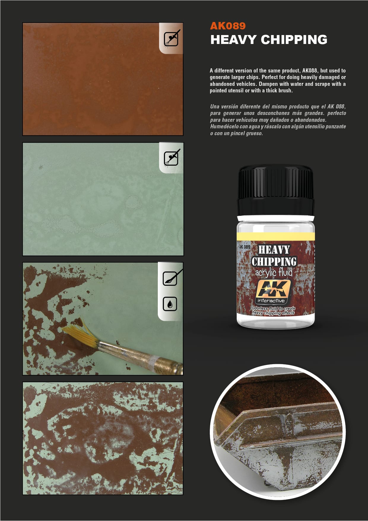 AK089 Heavy Chipping Acrylic Fluid