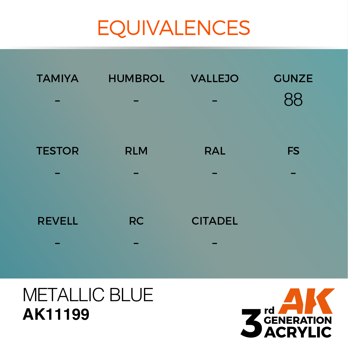 AK11199 Metallic Blue (3rd-Generation) (17mL)