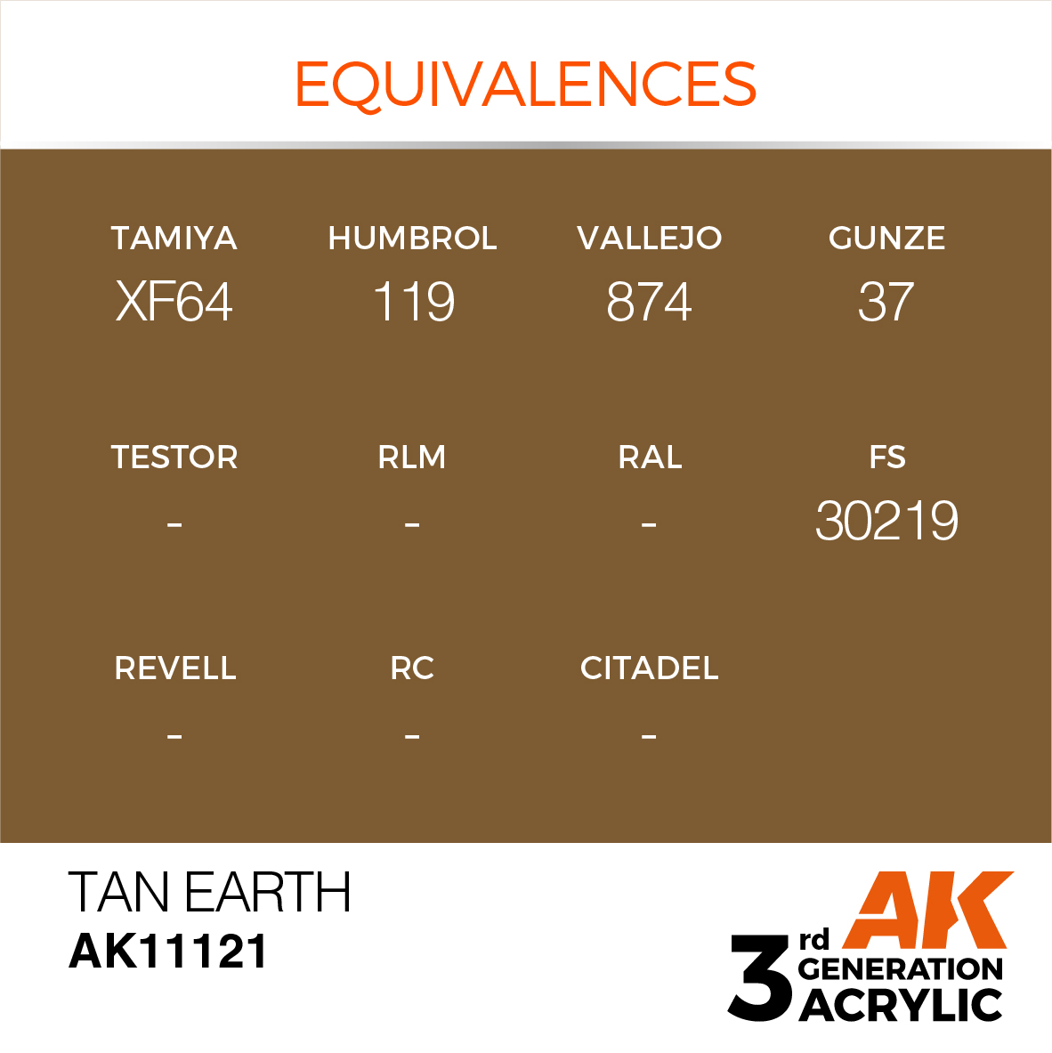 AK11121 Tan Earth (3rd-Generation) (17mL)