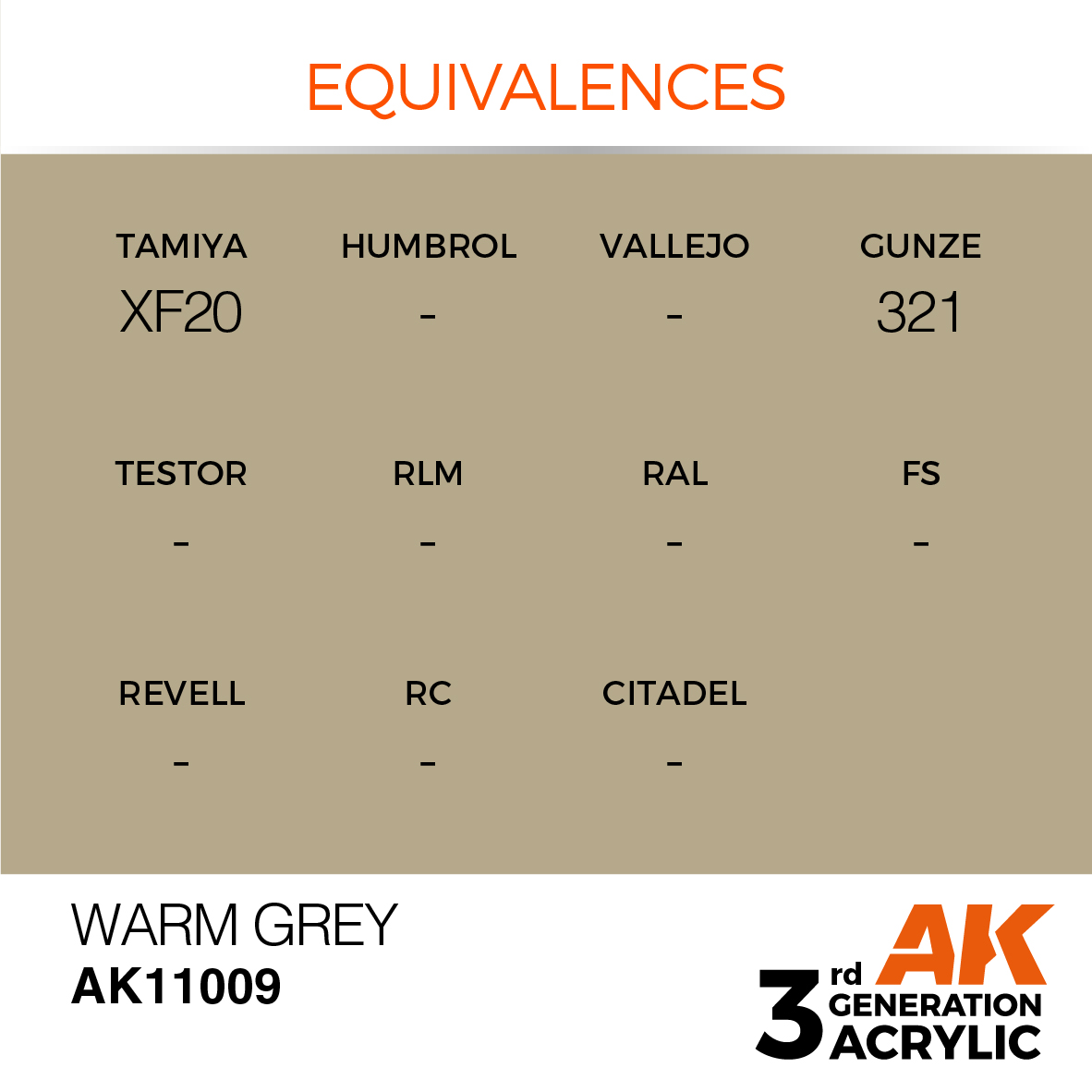 AK11009 Warm Grey (3rd-Generation) (17mL)