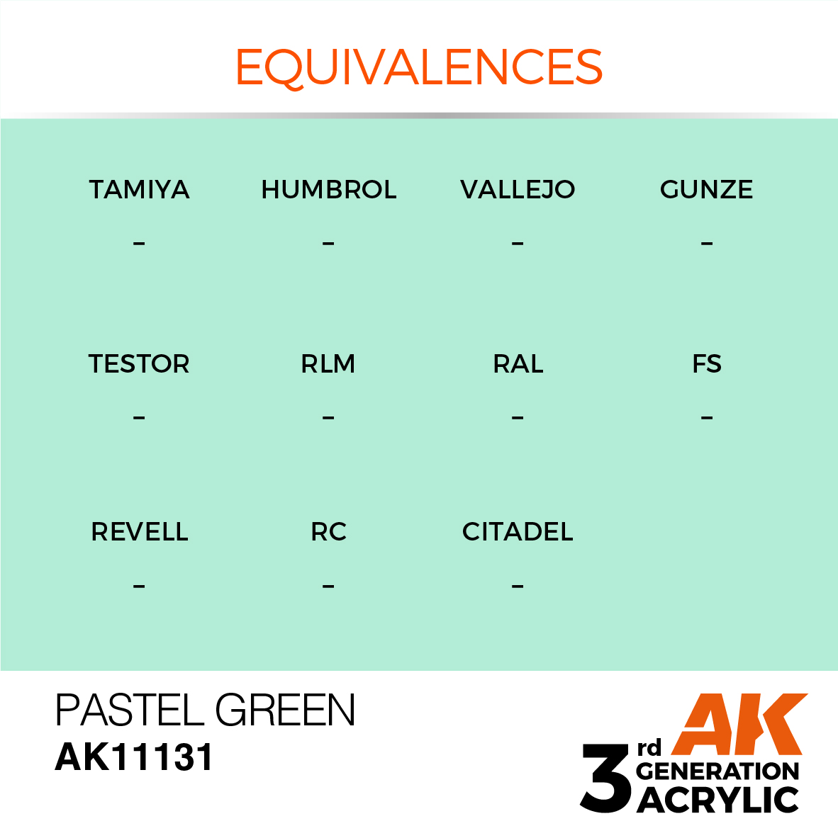 AK11131 Pastel Green (3rd-Generation) (17mL)