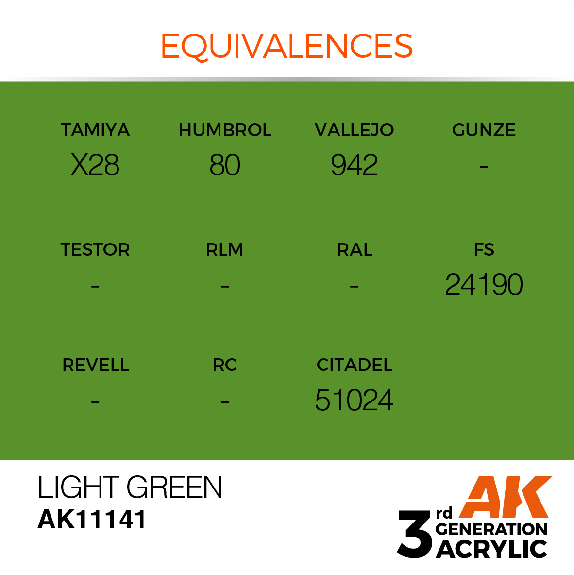 AK11141 Light Green (3rd-Generation) (17mL)