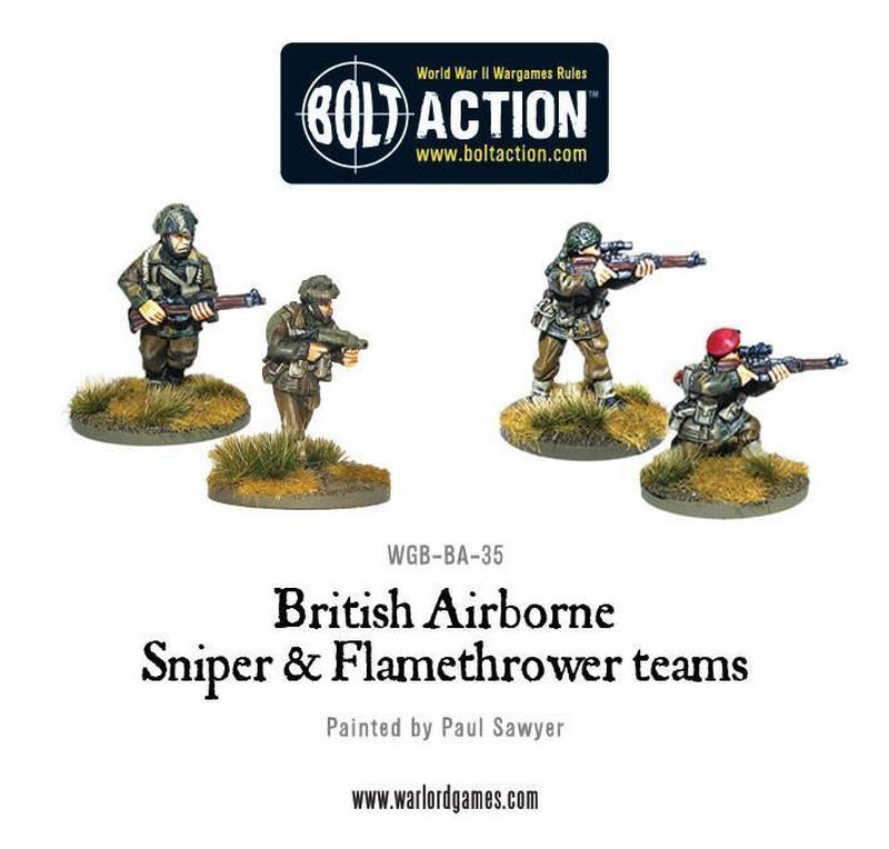 British Airborne Flamethrower and Sniper Teams