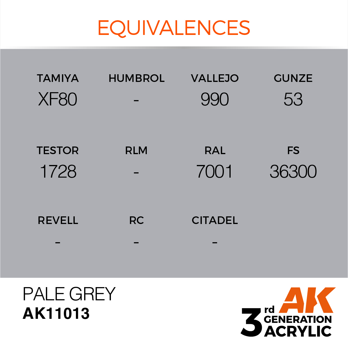 AK11013 Pale Grey (3rd-Generation) (17mL)