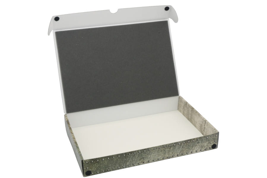 Full-size Standard Box for magnetically-based miniatures + metal plate on the inner back side of the box (SAFE-ST-MAG02)