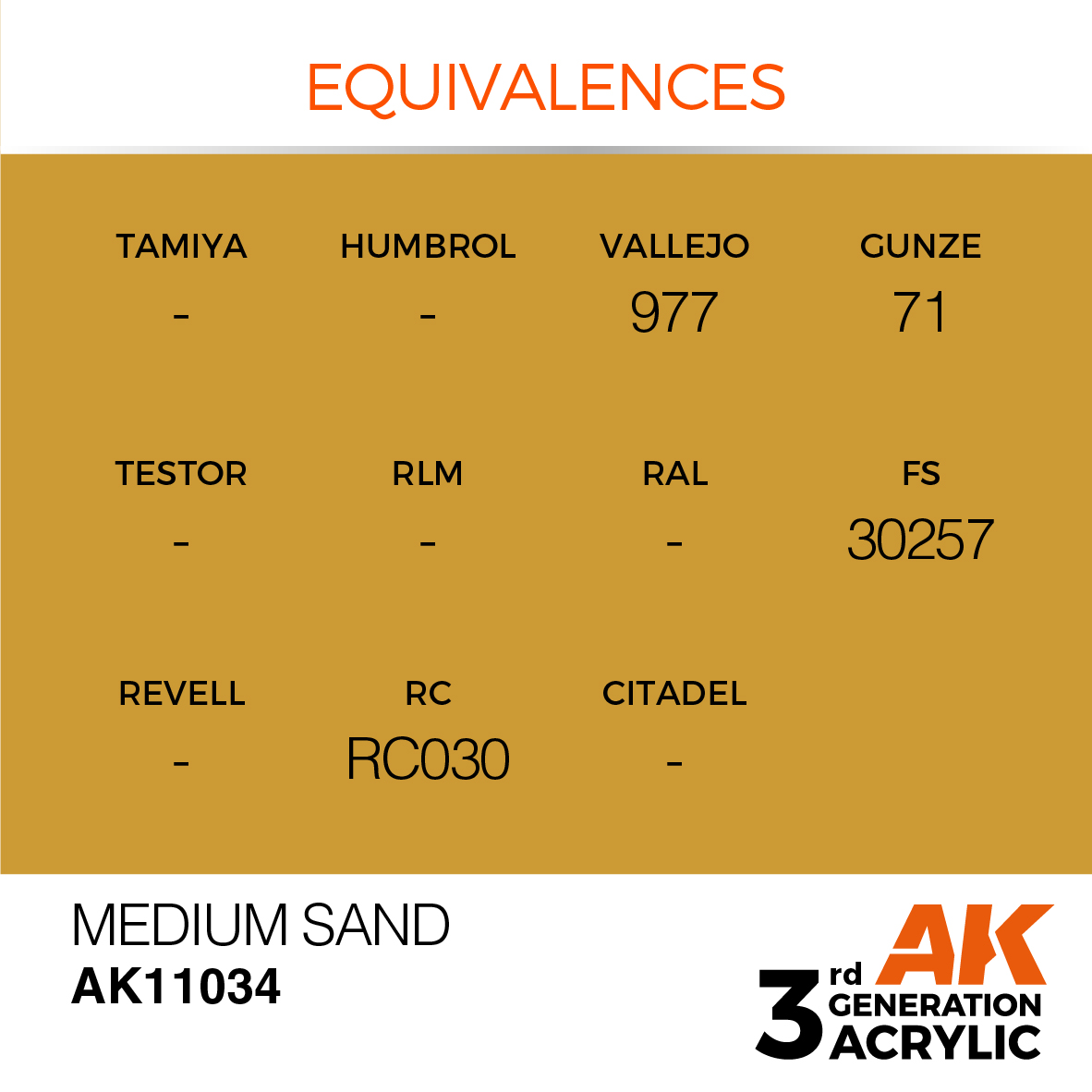 AK11034 Medium Sand (3rd-Generation) (17mL)