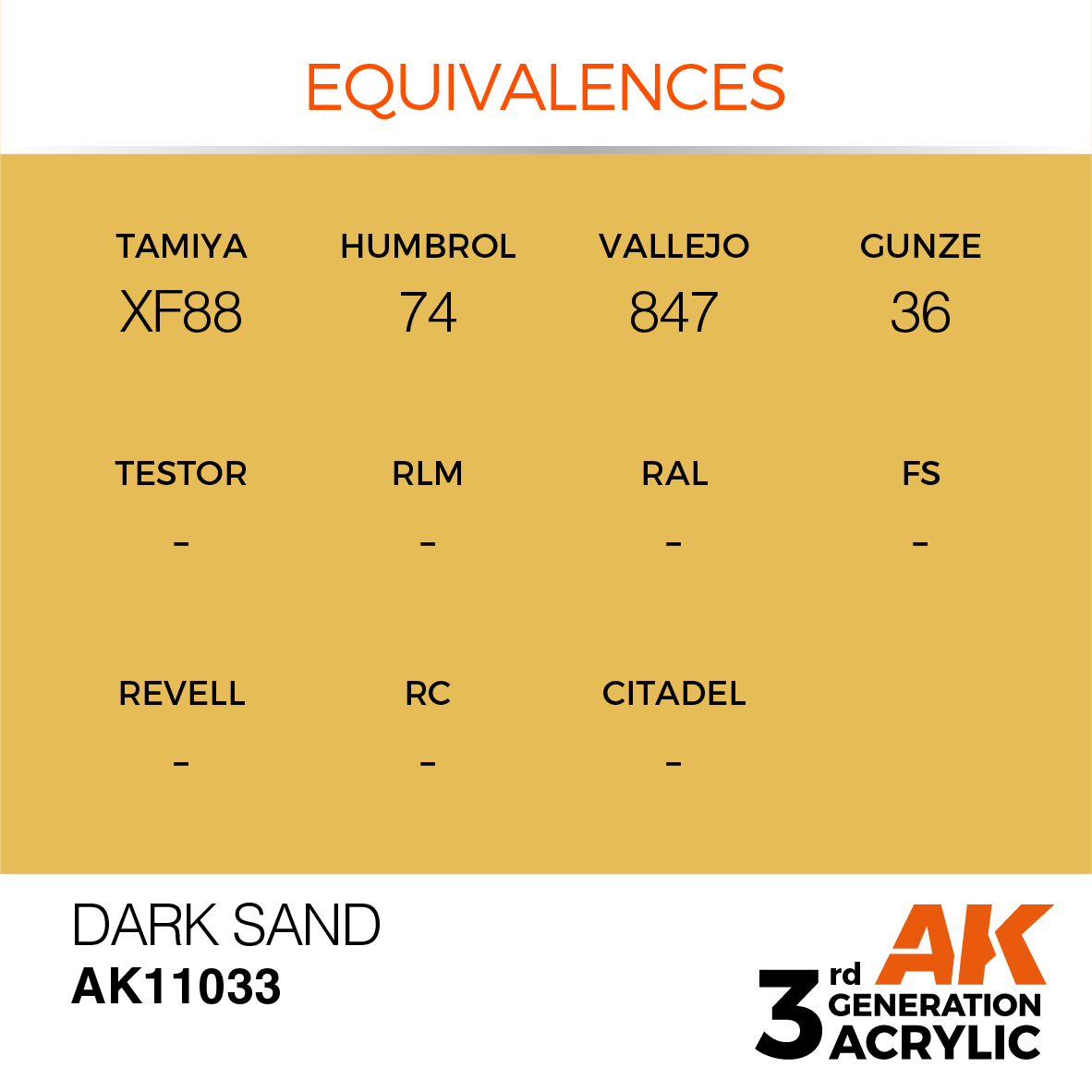 AK11033 Dark Sand (3rd-Generation) (17mL)