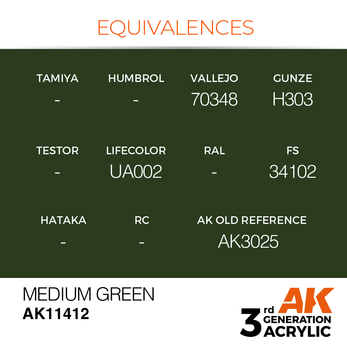 AK11412 Medium Green