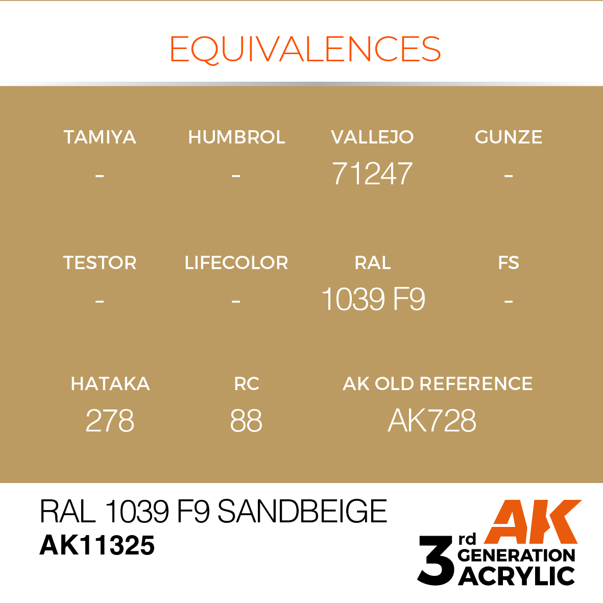 AK11325 RAL 1039 F9 Sandbeige