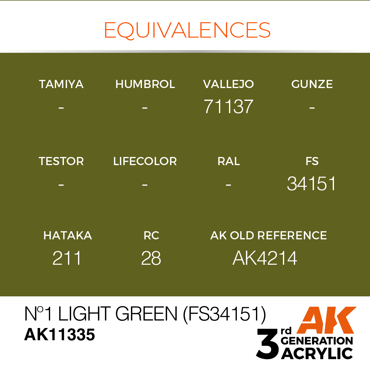 AK11335 Nº1 Light Green (FS34151)