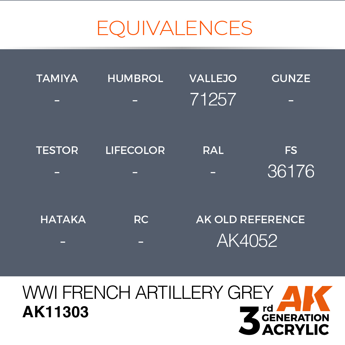 AK11303 WWI French Artillery Grey