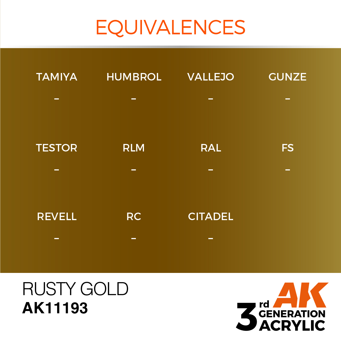 AK11193 Rusty Gold (3rd-Generation) (17mL)