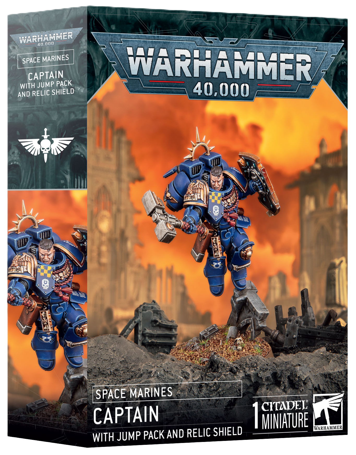 Space Marines: Captain mit Sprungmodul und Ehrenschild