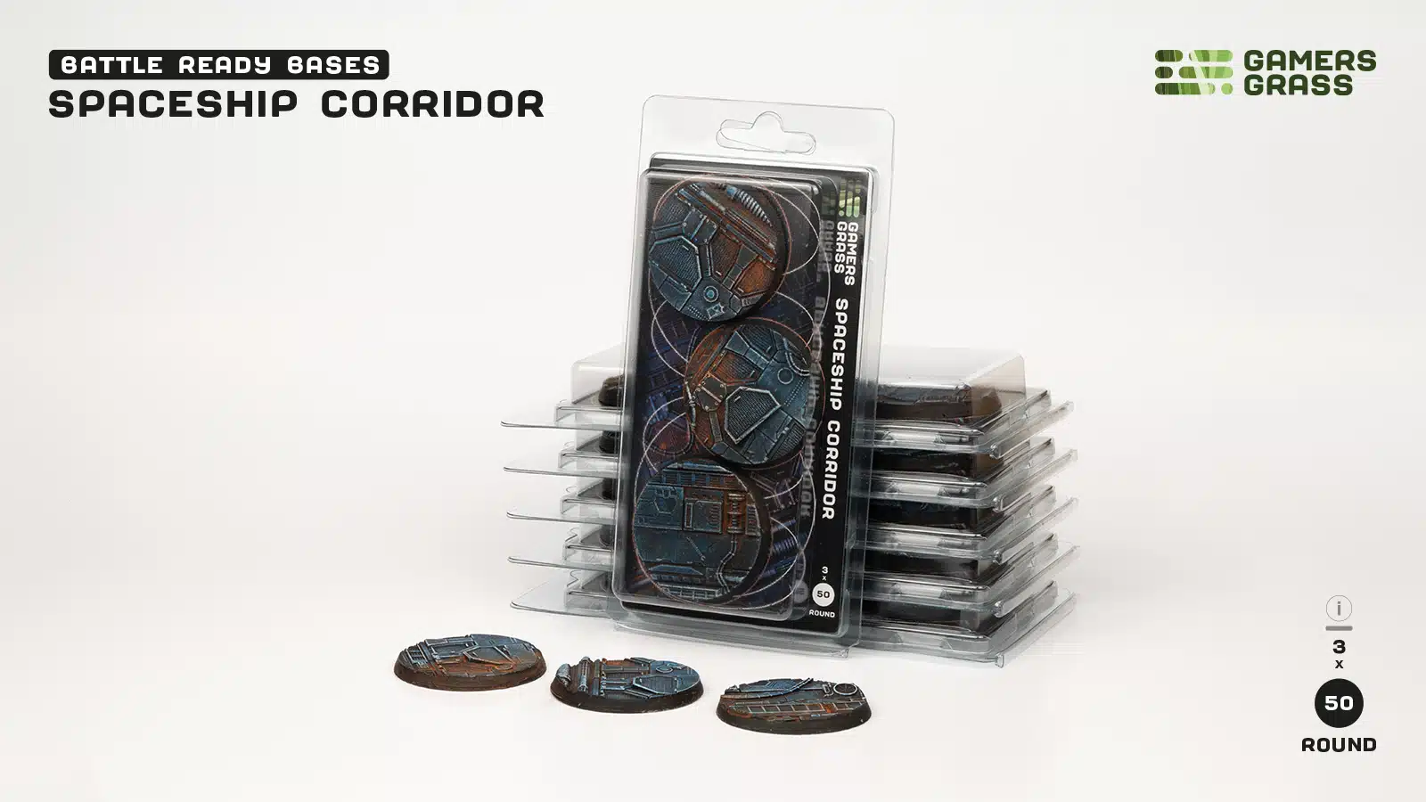 Spaceship Corridor Bases - Round 60mm (x2)