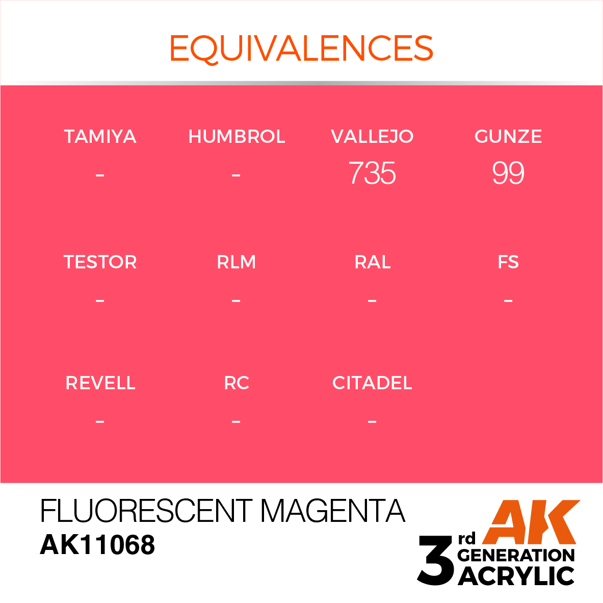AK11068 Fluorescent Magenta (3rd-Generation) (17mL)