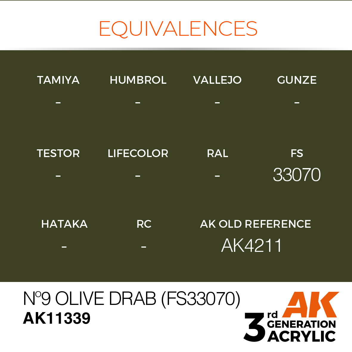 AK11339 Nº9 Olive Drab (FS33070)