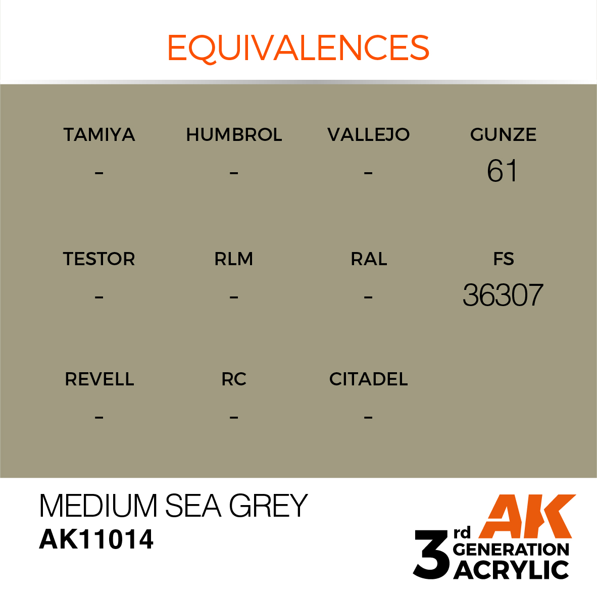 AK11014 Medium Sea Grey (3rd-Generation) (17mL)