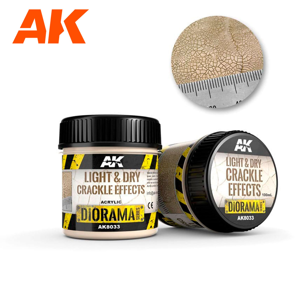AK8033 Light & Dry Crackle Effects (100mL) (Acrylic)